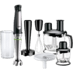 خلاط يدوي براون – مالتي كويك 7– _1000_ وات – نظام اكتيف بليد – أسود ستانلس ستيل (MQ7087X)