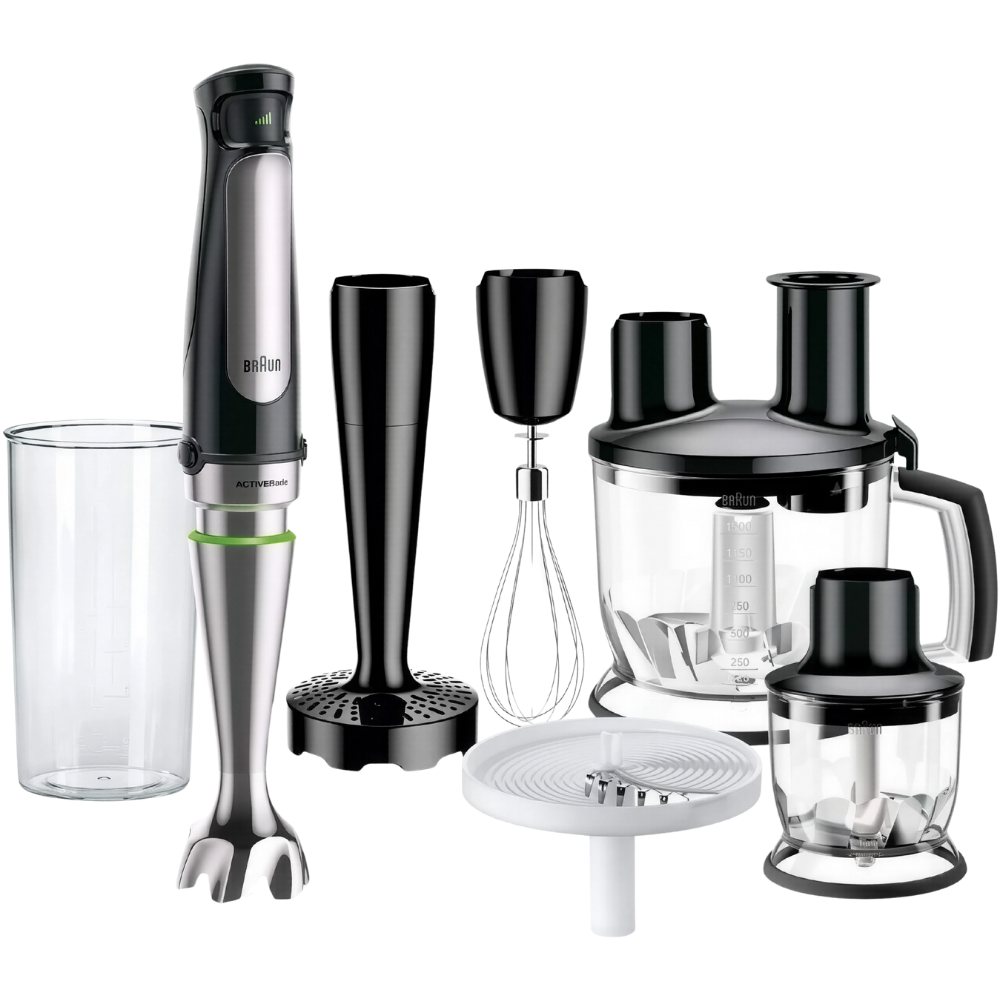 خلاط يدوي براون – مالتي كويك 7– _1000_ وات – نظام اكتيف بليد – أسود ستانلس ستيل (MQ7087X) خلاط يدوي براون – مالتي كويك 7– _1000_ وات – نظام اكتيف بليد – أسود ستانلس ستيل (MQ7087X)