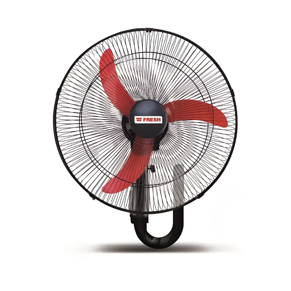 فريش مروحة حائط مع جهاز تحكم عن بعد، أسود، 20 بوصة -GWFR-20، عدد المنافذ 3، 8.0 واط (1)