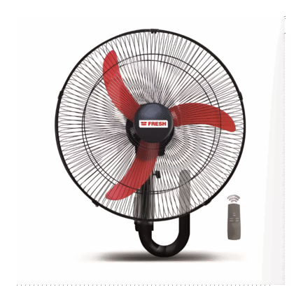 مروحة حائط فريش، ٢٠ بوصة، ٣ سرعات، أسود، مزودة بجهاز تحكم عن بعد (GWFR-20)