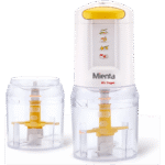 قطّاعة صغيرة من مينتا – 400 وات – مزودة بوعاءين – لون أبيض