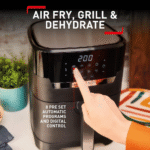قلاية تيفال Easy Fry Precision 2in1 EY501857 – هوائية رقمية + شواية – 4.2 لتر – 1550 وات – 8 برامج – أسود