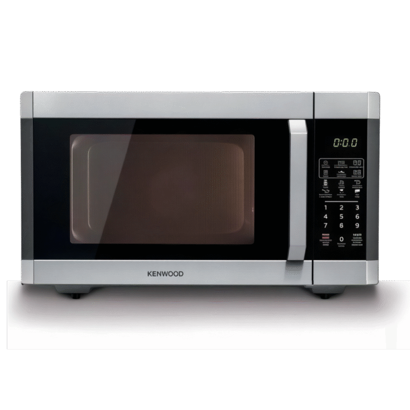 ميكروويف كينوود بشواية – سعة ٤٢ لتر – قدرة ١١٠٠ وات – ستانلس ستيل – شاشة رقمية – أسود/فضي – MWM42.000BK