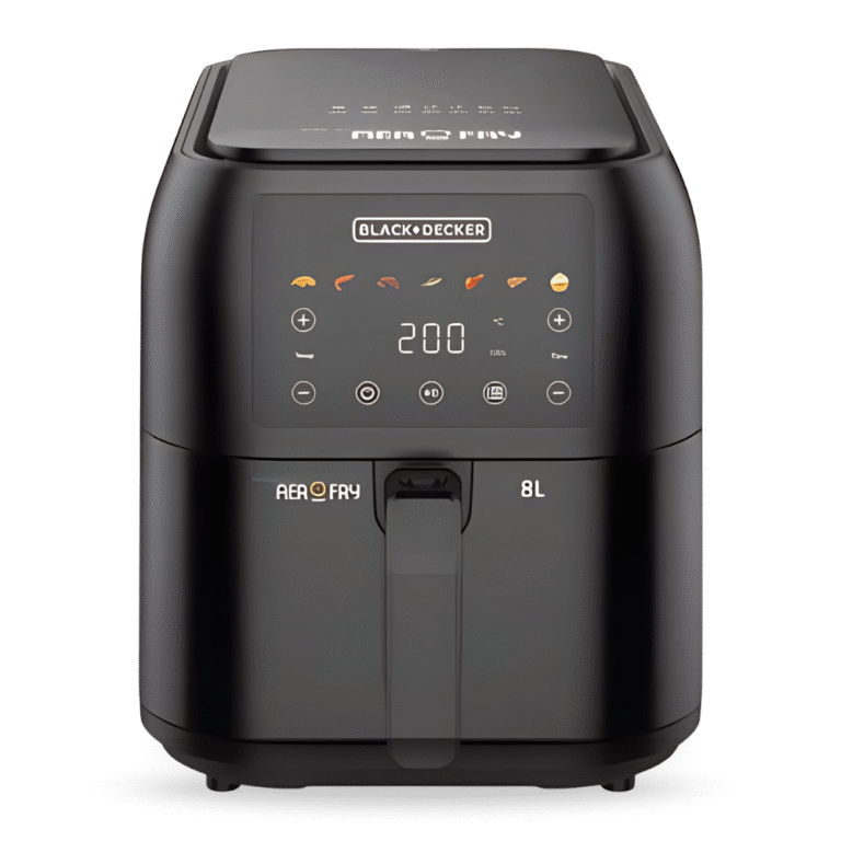 اير فراير ديجيتال بلاك اند ديكر ، سعة 8 لتر ، 1700 وات ، اسود - SAF80-B5