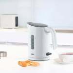 غلاية براون PureEase WK3000 WH كهربائية – 1 لتر – 2200 وات – حماية ثلاثية – غلي سريع 45 ثانية – أبيض