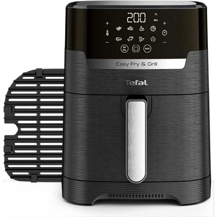 قلاية تيفال Easy Fry Precision 2in1 EY5058 – هوائية رقمية + شواية – 4.2 لتر – 1550 وات – 8 برامج – أسود