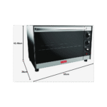 فرن شواء امبريال مزود بمروحة ومصباح من فريش سعة 48 لترًا، لون اسود