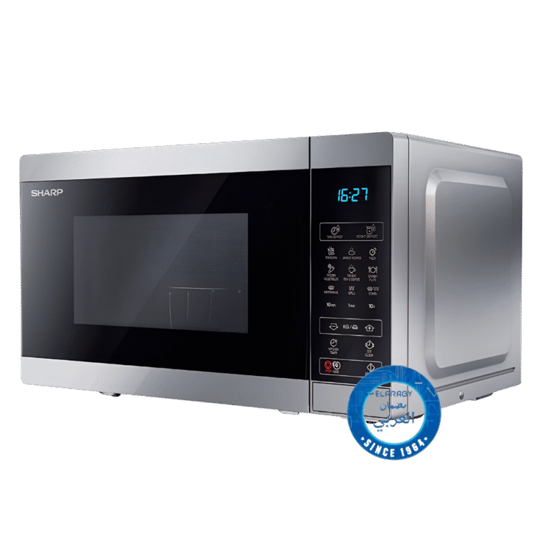 ميكرويف سعة 25 لتر بقدرة 900 وات من شارب، 8 قوائم، لون فضي، (R-250MGR-SL2)