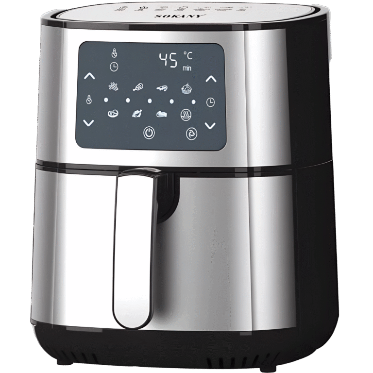 قلاية سوكاني Essential SK-8048 هوائية – 7 لتر – 1700 وات – شاشة لمس رقمية – فضي – ضمان دولي