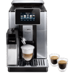 ماكينة قهوة ديلونجي بريمادونا سول ECAM610.75.MB – أوتوماتيكية بالكامل – إسبريسو وكابتشينو – ستانلس ستيل – أسود × فضي