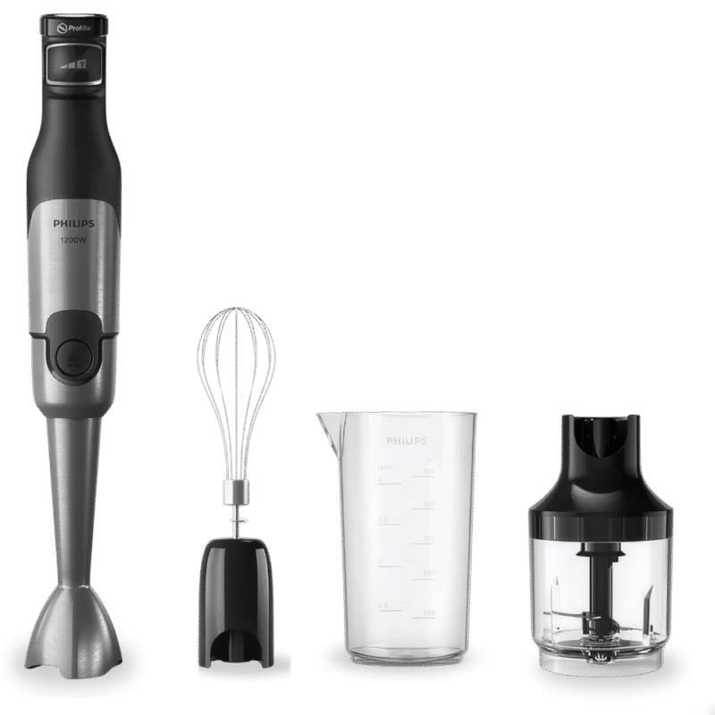 خلاط يدوي فيليبس سلسلة 5000 – _1200_ وات – تقنية سبيد تاتش – شفرة مضادة للرذاذ (HR268300)