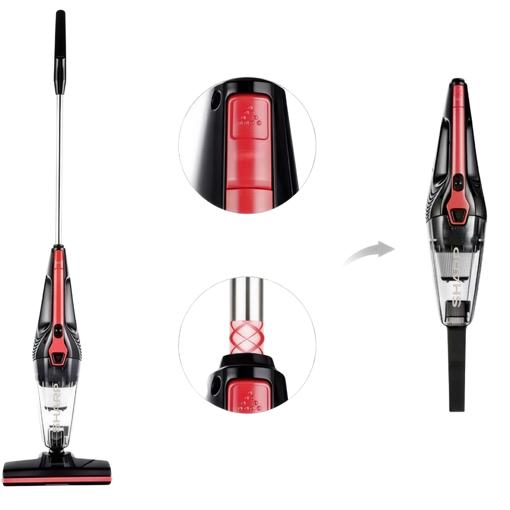 _مكنسة كهربائية شارب ستيك – _500_ وات – 2 في 1 – عصا يدوية – أسود B0D7QD6QWD (3)