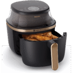 قلاية فيليبس NA322/00 AirFryer L – سعة 4.2 لتر – 1400 وات – 16 برنامج طهي – شاشة لمس – نافذة شفافة – Rapid Air Plus