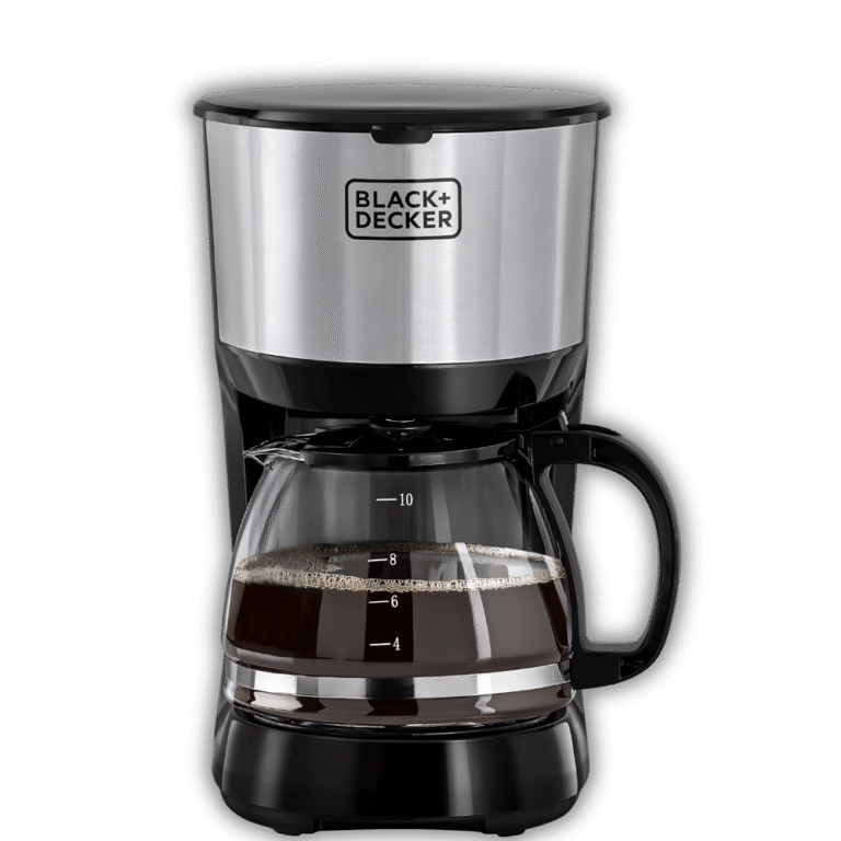 ماكينة تحضير القهوة بلاك اند ديكر (DCM750S) بقدرة 750 وات مع إبريق زجاجي – أسود × ستانلس ستيل