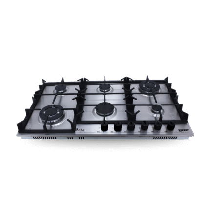 مسطح بلت-إن غاز «بيورتي» ٦ شعلة – ستانلس ستيل ٩٠ سم – موديل HPT904S
