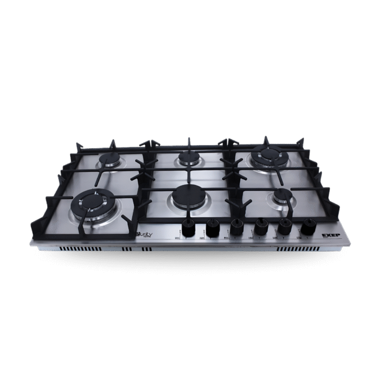 مسطح بلت-إن غاز «بيورتي» ٦ شعلة – ستانلس ستيل ٩٠ سم – موديل HPT904S