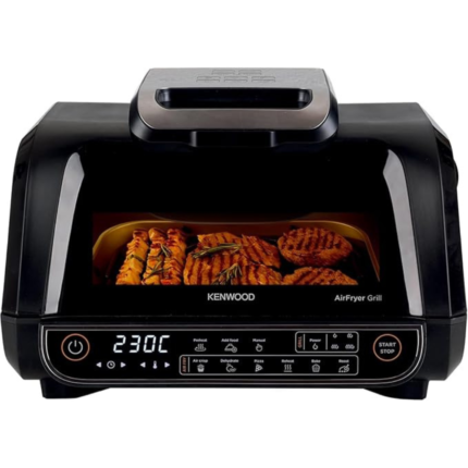 KENWOOD 2-in-1 Air Fryer (Air Fryer + Grill) with XXXL Basket 8L, 4 Grill Levels, 8 Preset Functions - Grill, Crisp, Bake, Pizza, Reheat, Dehydrate & Manual Function, GHF40.000BK