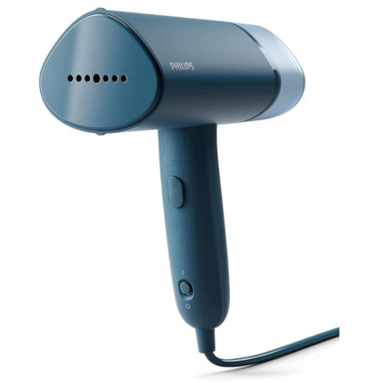 Philips Compact Handheld Steamer 3000 Series - 1000W - 20g/min Continuous Steam - 2M Cord Length - 100ML - Compact & Foldable - Blue - STH3000/26