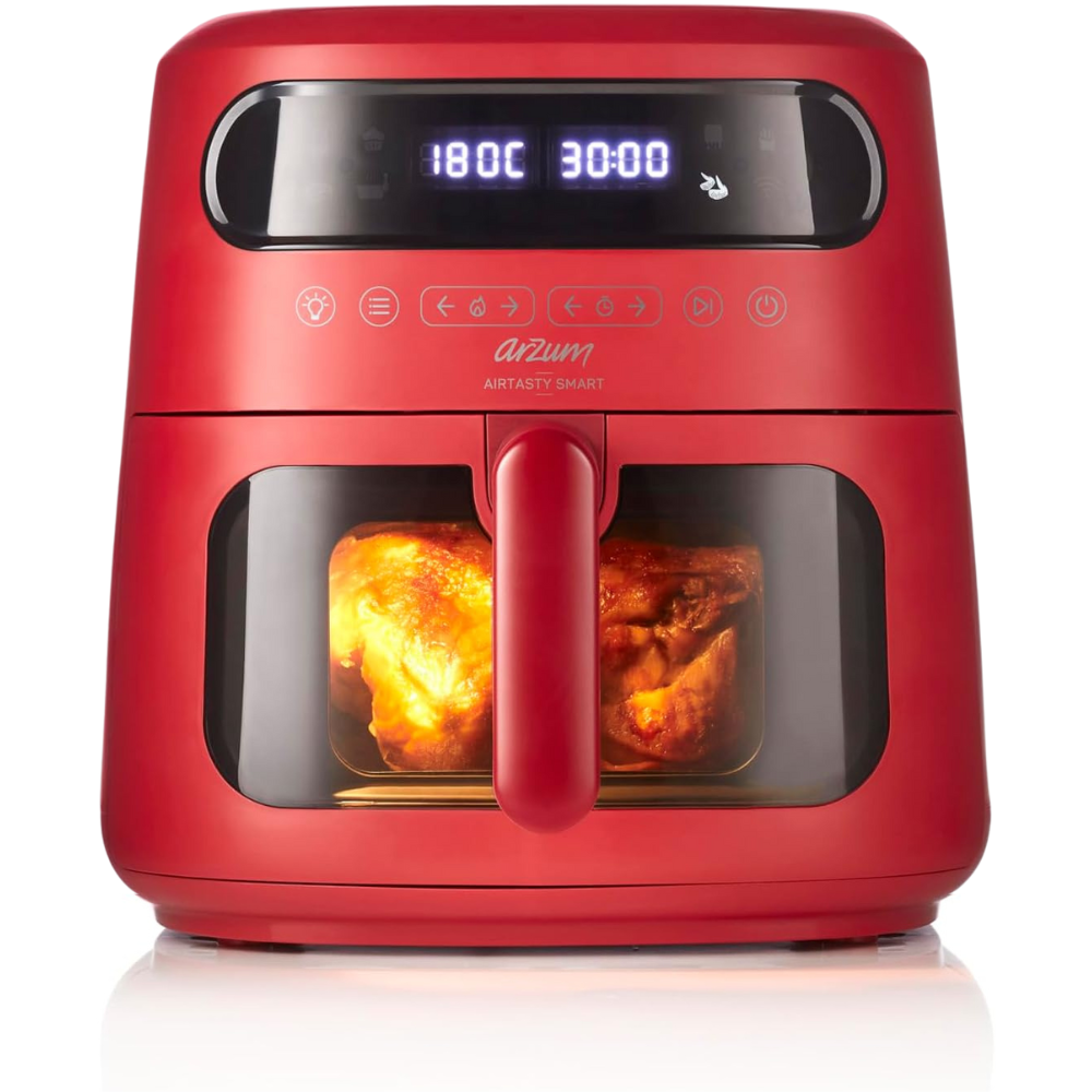 قلاية أرزوم Airtiesty Smart هوائية – 1750 وات – لون أحمر – تعمل بالهواء الساخن (4) قلاية أرزوم Airtiesty Smart هوائية – 1750 وات – لون أحمر – تعمل بالهواء الساخن