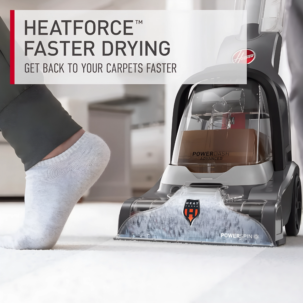 مكنسة هوفر باور سكراب XL لغسيل السجاد – _800 وات – تقنية HeatForce – رمادي (CDCW-PDME) (6)