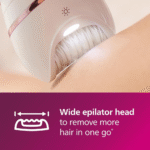آلة إزالة الشعر فيليبس Series 8000 BRE740/11 – للاستخدام الجاف والمبلل – لون أبيض