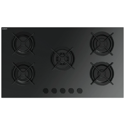 Fresh Built-In Hob Black Glass - Full Rose /S2