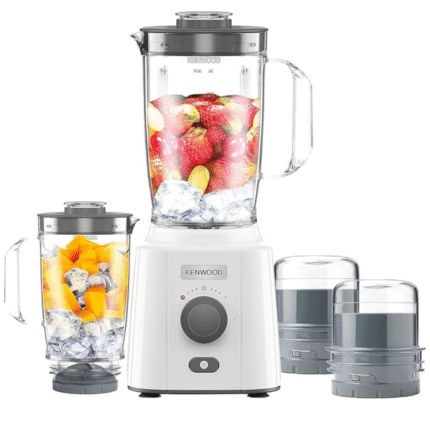 Kenwood Blender 650W Smoothie Maker Blend-X Fresh 2L With Extra Jar, Grinder Mill, Grater Mill, Ice Crush Function Blp41.H0Wh White