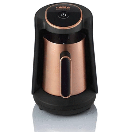 Arzum Okka Minio Pro Coffee Machine - Gold - 4 Cups Capacity - LED & Audio Alerts - 480 Watt - Overflow Prevention - Fast Coffee Cooking 80 Seconds - OK0010