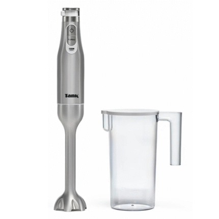 Tank Hand Blender with 600ml BPA Free Beaker, with 6 Speed Control + Turbo, 1200 Watts, White, CM-6004, 2 Year warranty