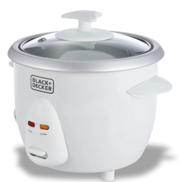 حلة طهي الأرز بلاك +ديكر بملحقات، 0.6 لتر، مقدار 2.5 كوب، 350 وات، ابيض - RC650-B5