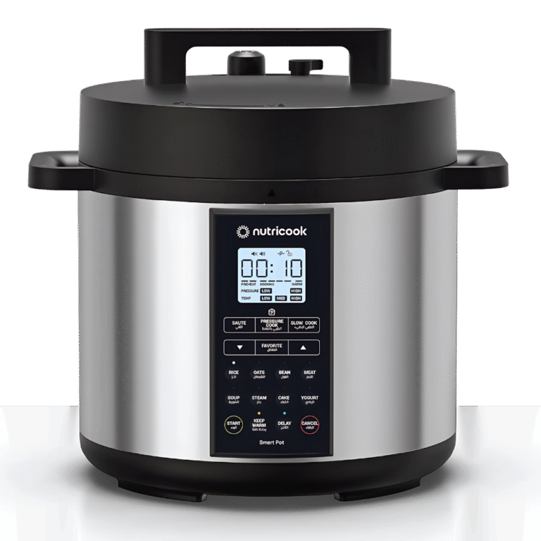 نوتريكوك قدر ضغط ذكي Smart Pot 3 – سعة 8 لتر – 1500 واط – وعاء ستانلس ستيل – أسود/فضي – NC-SP330
