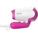 مجفف شعر فيليبس EssentialCare BHD003 – قدرة ١٤٠٠ وات، تصميم مدمج، حماية ThermoProtect، أبيض