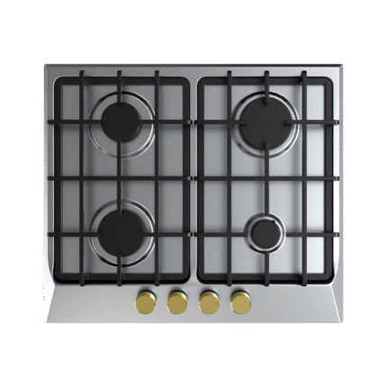 مسطح بلت-إن غاز فريش ستانلس ستيل – ٤ شعلة – ٦٠ سم – HAFR60CMSC1-BR