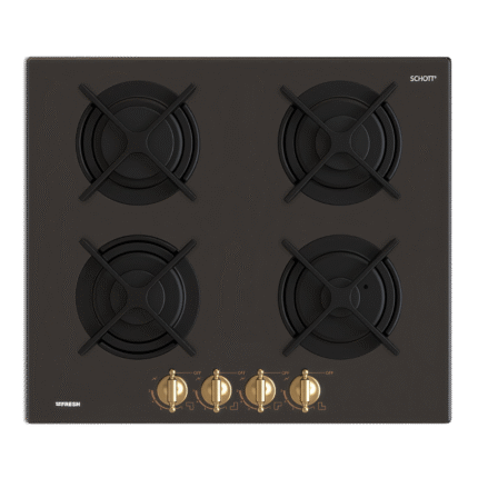 مسطح بلت إن فريش روستيك زجاج - 4 شعلة غاز- 60 سم- (HFR60CMGC)