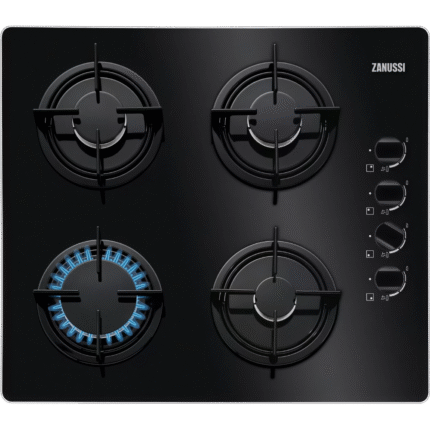 _مسطح غاز زانوسي زجاج 60 سم- 4 شعلات سريع (ZGO62414BA)