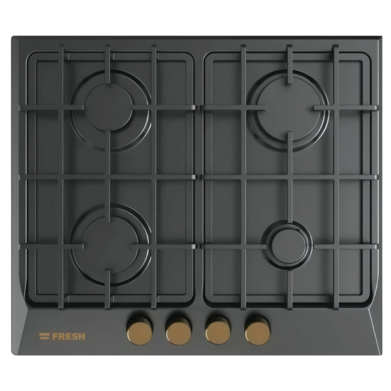 _مسطح غاز فريش بلت إن 60 سم 4 شعلات أسود 500009860