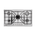 مسطح غاز فريش بلت ان، 5 شعلات، 90 سم، مودينا، ستانلس ستيل -(Modena 90 Black Knob)