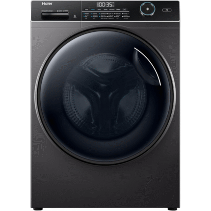 Haier 8 KG Front Loading Washing Machine, 525 mm Super Drum, Direct Motion Inverter Motor, WiFi Haismart, Laser Welding, Steam, Dark Silver, HW80-B14959S8TU1