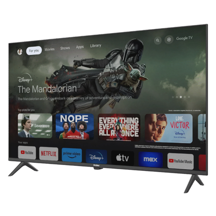 تلفزيون هاير 43 بوصة - FHD بدون حواف بصوت دولبي ومكبر ستيريو وميراكاست – (H43K70EF) (3)