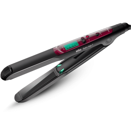مكواة فرد الشعر براون Satin Hair 7 ST750 – تقنية IONTEC، حماية لون الشعر، ١٥ مستوى حرارة، شاشة رقمية