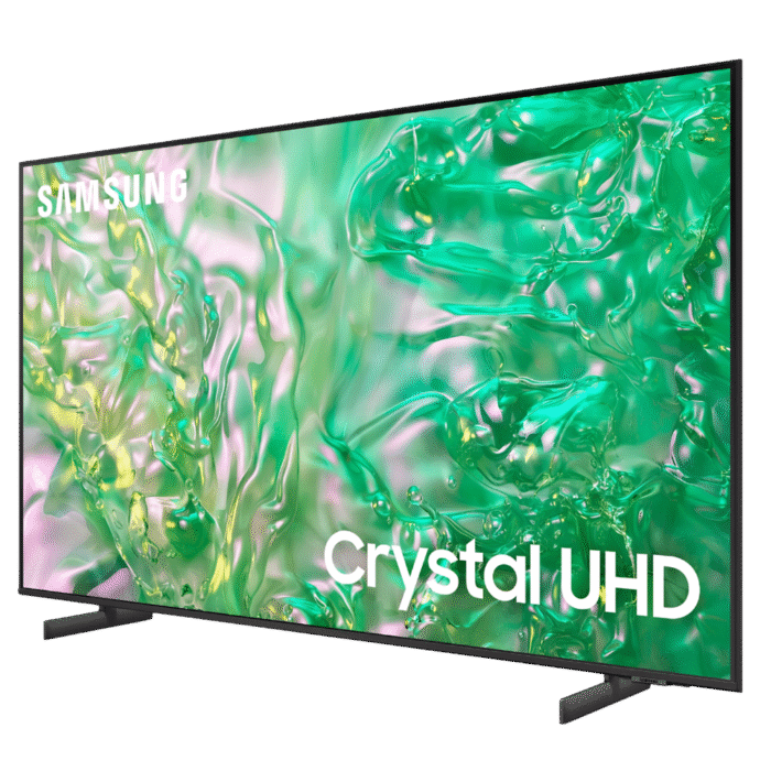 تلفزيون سامسونج 50 بوصة 4K UHD الذكي LED مع جهاز استقبال مدمج - 50DU8000 مع حامل حائط للتلفزيون من ETI