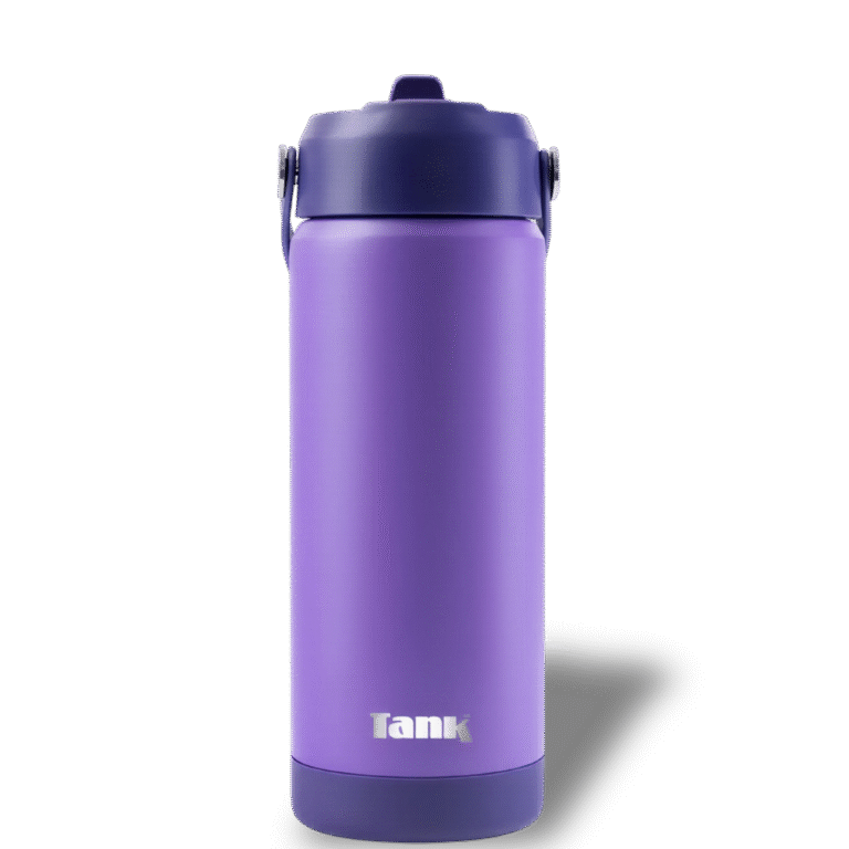 زجاجة ستانلس ستيل، خالية من مادة BPA - معزولة حراريًا، مانع للتسريب - بنفسجي (BTL MOVE 550ml)