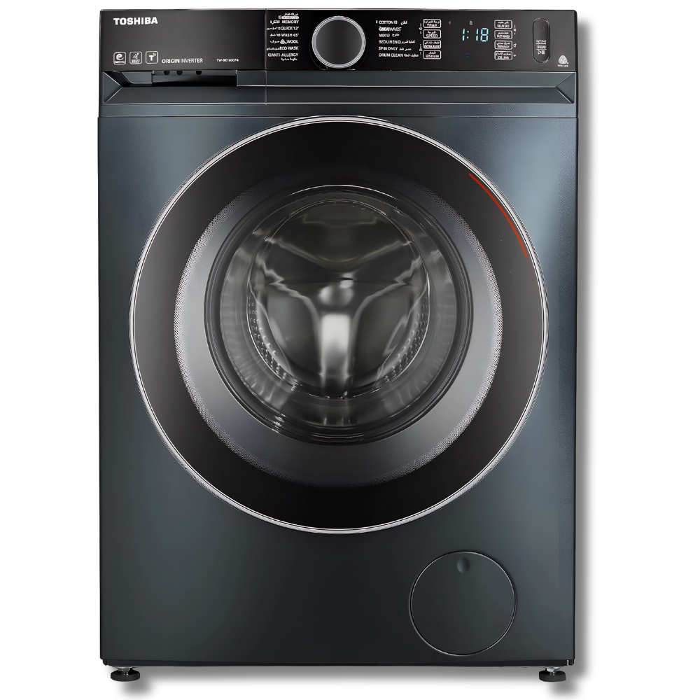 غسالة أوتوماتيكية Tw-Bk90Gf4Eg Mk - بتقنية العاكس - بخار - تحكم ذكي واي فاي ، سعة 8 كجم من توشيبا غسالة-أوتوماتيكية-Tw-Bk90Gf4Eg-Mk-بتقنية-العاكس-بخار-تحكم-ذكي-واي-فاي-،-سعة-8-كجم-من-توشيبا