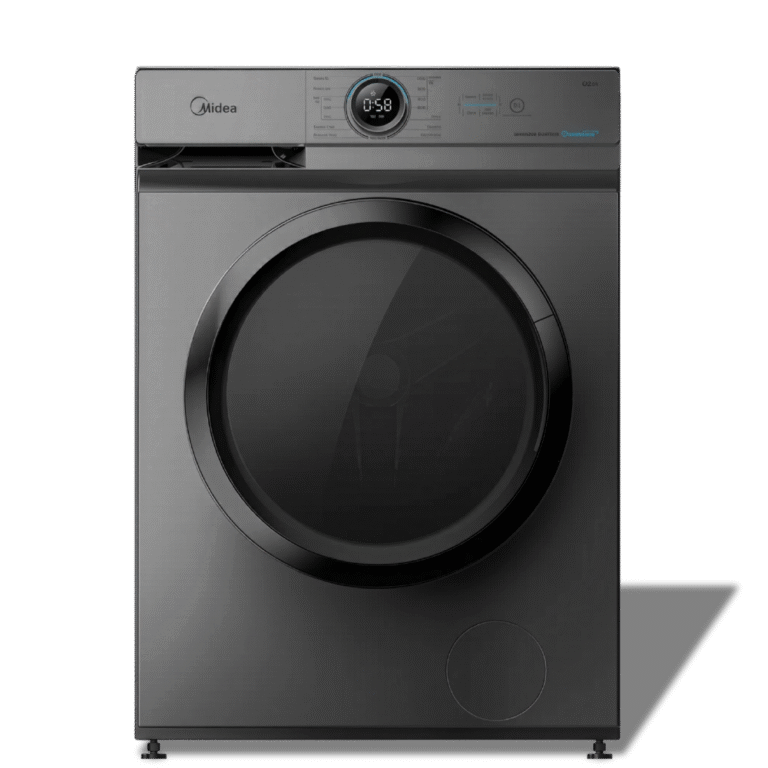 غسالة ميديا 8 كجم تحميل أمامى إنفرتر موتور- خاصية البخار وتكنولوجيا الHealth Guard MF100W80B/TT