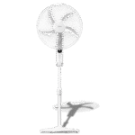 مروحة ستاند 18" بشبك معدني أبيض مع ريموت FS45-25MR-W