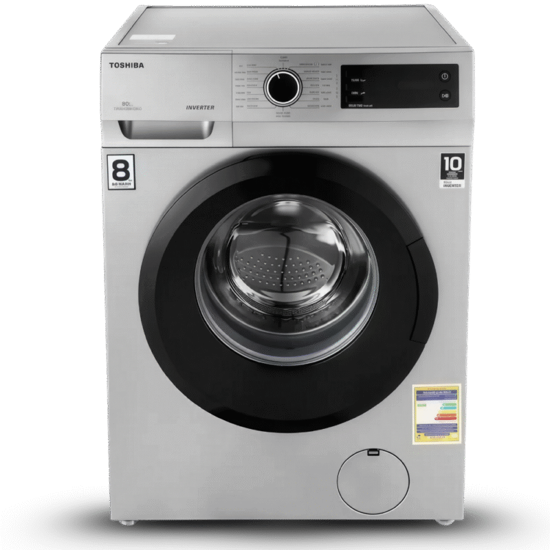 غسالة توشيبا ٨ كيلو سيلفر ١٢٠٠ لفة – TW-BJ90S2EG(SK)