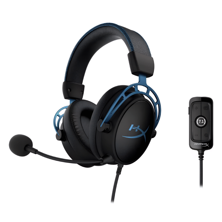 سماعة رأس HyperX للألعاب – صوت محيطي 7.1 احترافي – تصميم مريح وميكروفون دقيق – Cloud Alpha S