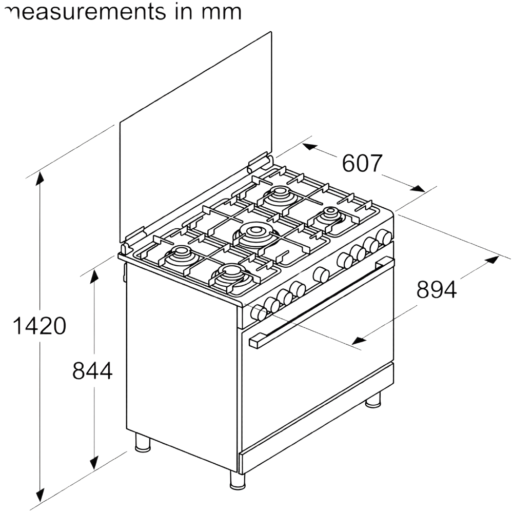 بوتاجاز بوش غاز 90 سم – 5 شعلات – تصميم ستانلس ستيل أنيق – أداء احترافي (HGV1F8Y50S) (2) بوتاجاز بوش غاز 90 سم – 5 شعلات – تصميم ستانلس ستيل أنيق – أداء احترافي (HGV1F8Y50S)