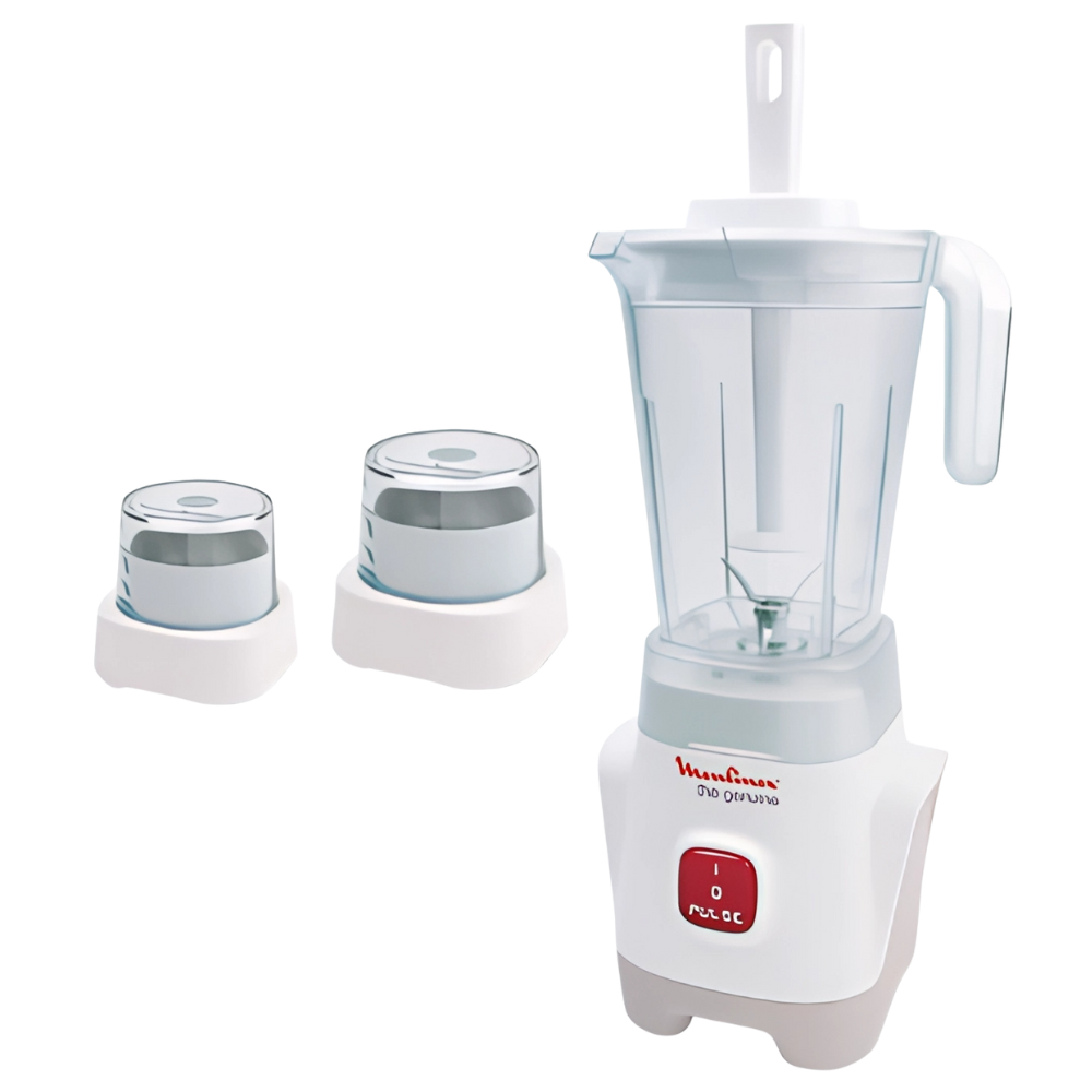 خلاط مولينكس جنوين بسعة 1.5 لتر، قدرة 400 واط مع مطحنة ومبشرة – اللون أبيض – موديل LM2421EG خلاط مولينكس جنوين بسعة 1.5 لتر، قدرة 400 واط مع مطحنة ومبشرة – اللون أبيض – موديل LM2421EG