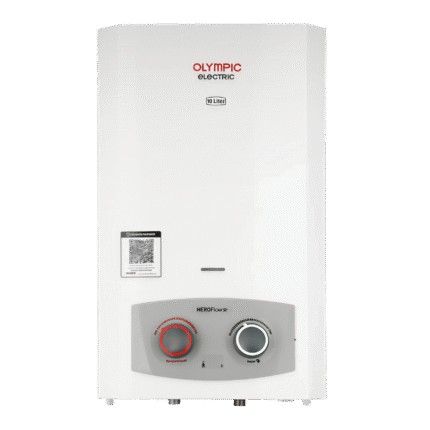 _سخان مياه غاز أوليمبيك إلكتريك — ١٠ لتر بمدخنة — شاشة ديجيتال — غاز مسال — أبيض 945105580